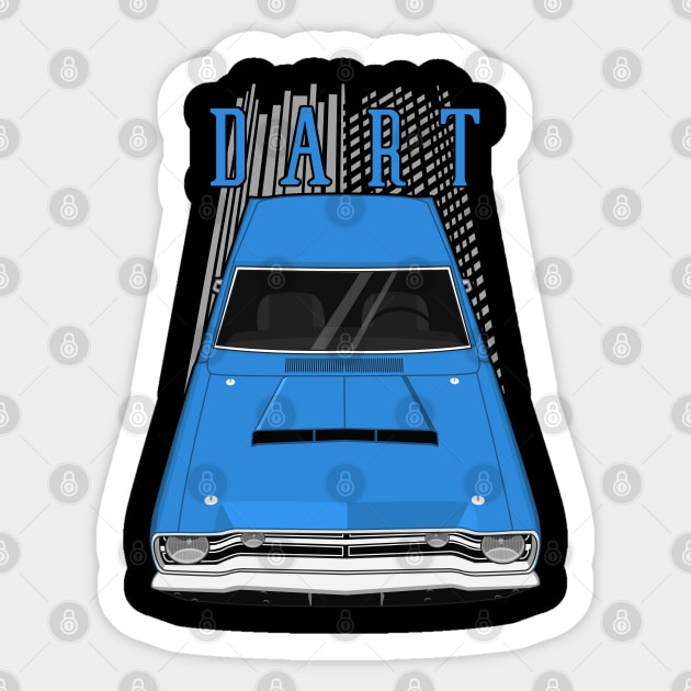 Dodge Dart 1968 - blue Sticker by V8social